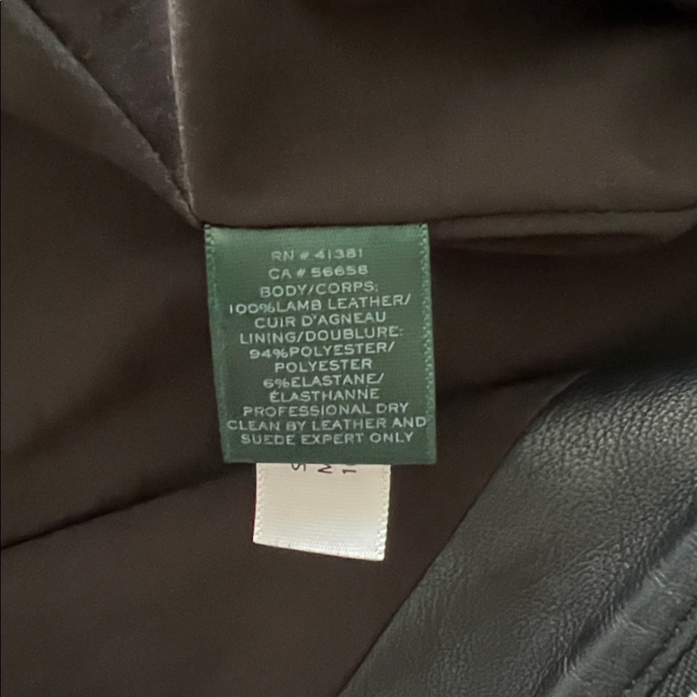 Ralph Lauren Black Leather Skirt - Picture 3 of 6